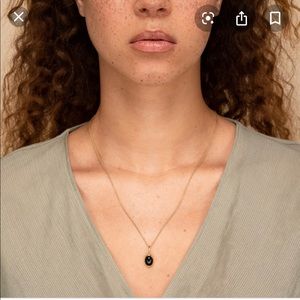 ISO Mejuri Cabachon Black pendant or necklace.